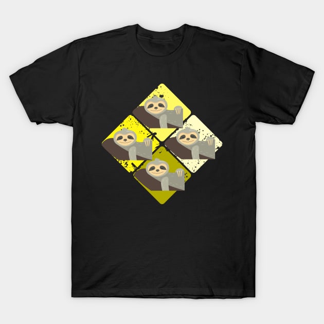 Cute Sloth Retro T-Shirt by Imutobi